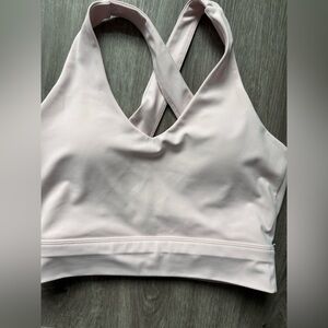Women's Light Pink Cross-Back Sports Bra